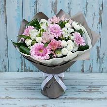 Букет цветов из:  Герберы, Альстромерии и Хризантемы в Ак-Довураке