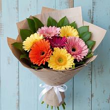 Букет яркий день в Ак-Довураке Букет цветов из:  Герберы в Ак-Довураке