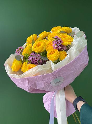 Букет Кустовые желтые розы в Ак-Довураке
