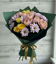 Букет цветов из:  Хризантемы и Розы в Ак-Довураке