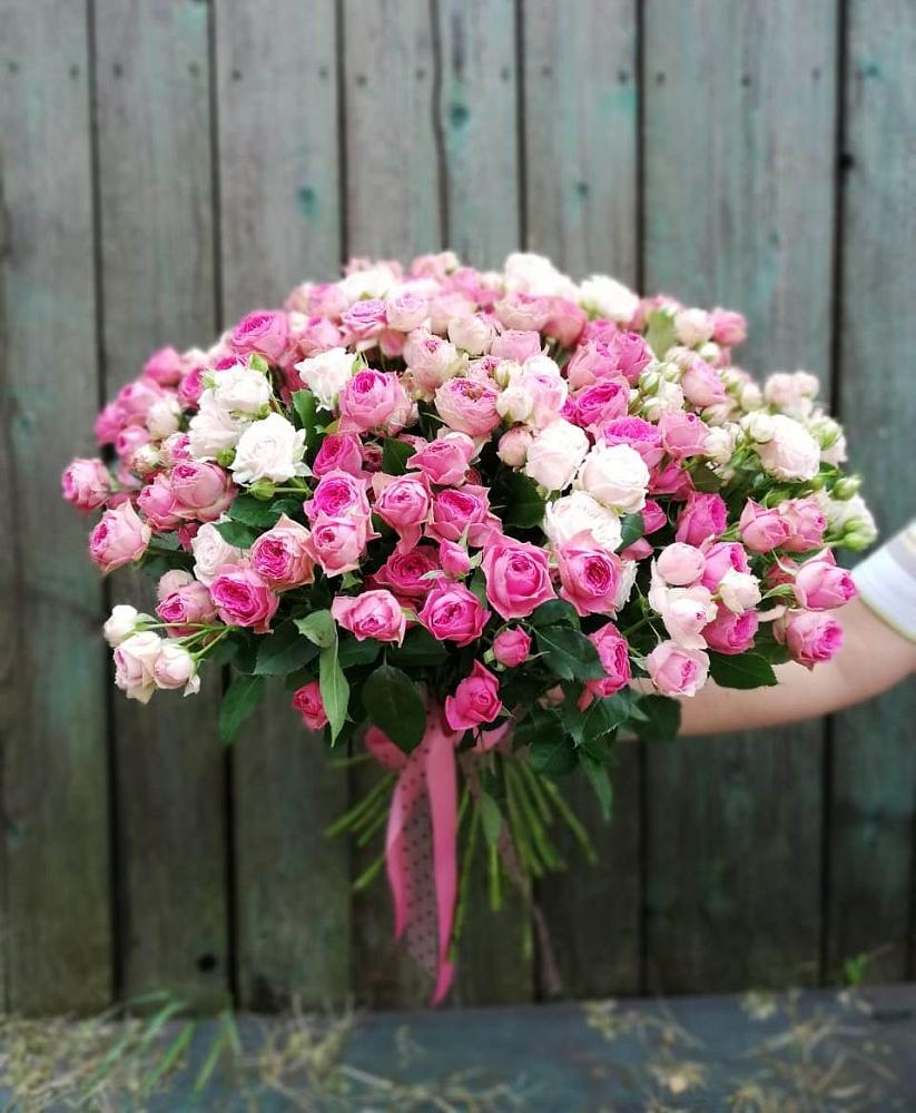 Букет Розовые кустовые розы Натали и Лав Лидия в Ак-Довураке