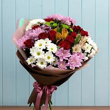Букет цветов из:  Розы, Хризантемы и Альстромерии в Ак-Довураке