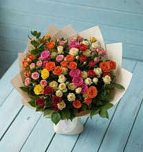 Букет Микс из разноцветных кустовых роз #REPLACE_PRED# Ак-Довураке